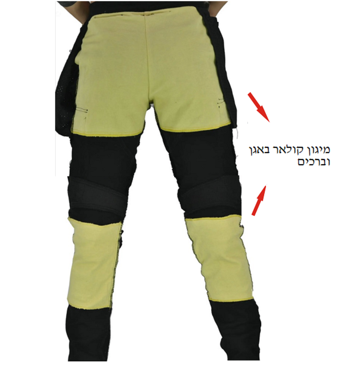 גינס רכיבה ממוגן ומאוורר - שחור