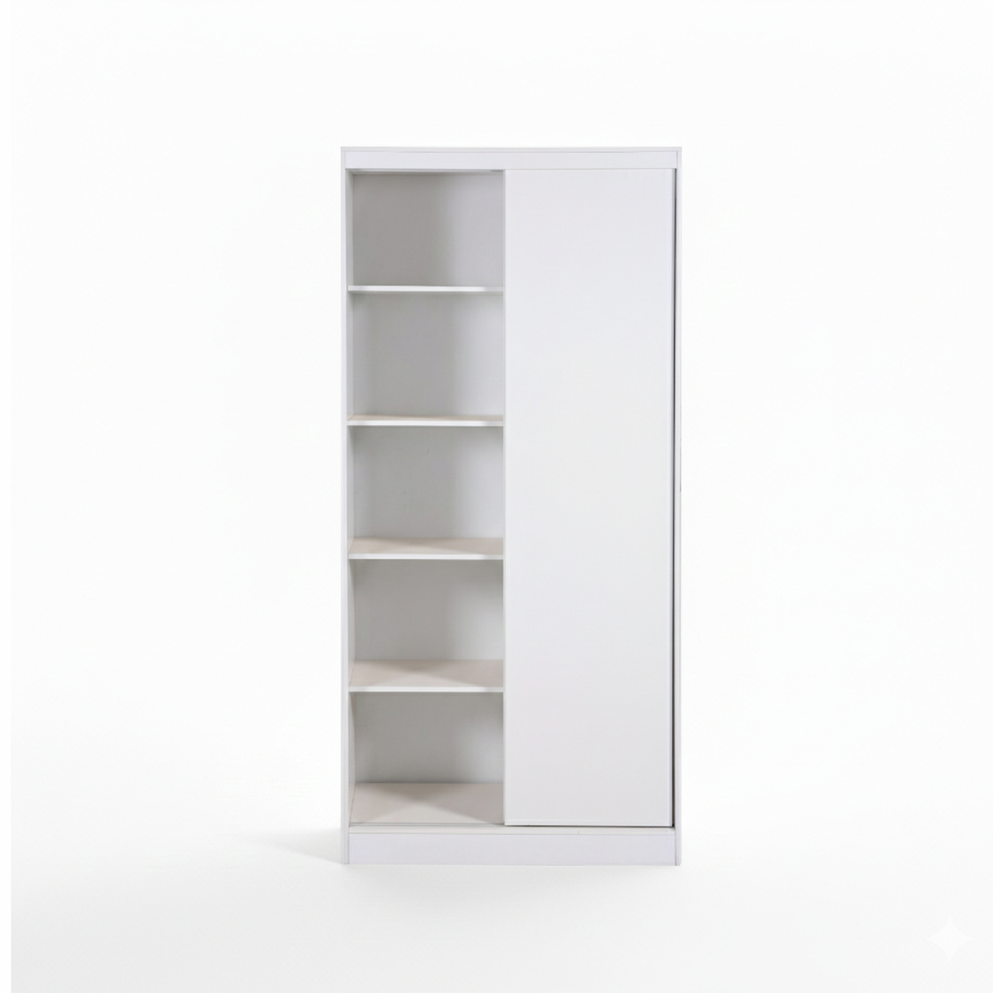 ארון הזזה 2 דלתות 100×220 דגם מיאמי Miami לבן | מבית WOODY