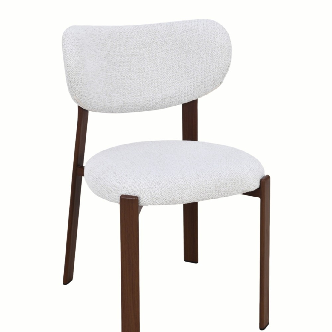 זוג כסאות לפינת אוכל מרופדים בד רחיץ דגם דורי רגל אגוז