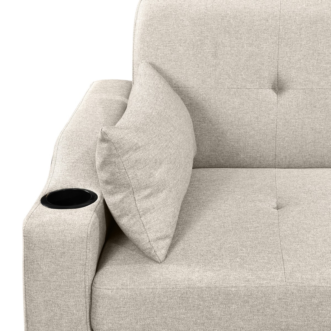 ספה דו-מושבית נפתחת למיטה זוגית דגם פצ’רטי PACERTI חום בהיר (בז')