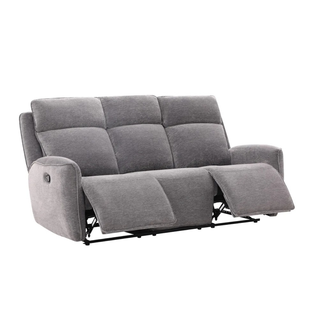 מערכת ישיבה 3+2 מבד עם 4 הדומים נשלפים דגם פיראוס אפור