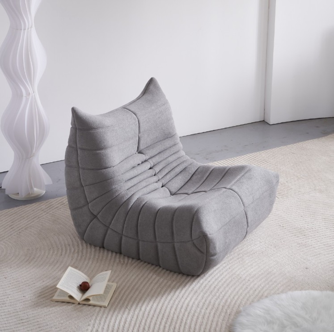 כורסת רביצה שזלונג דגם דייזי DAIZY אפור בהיר