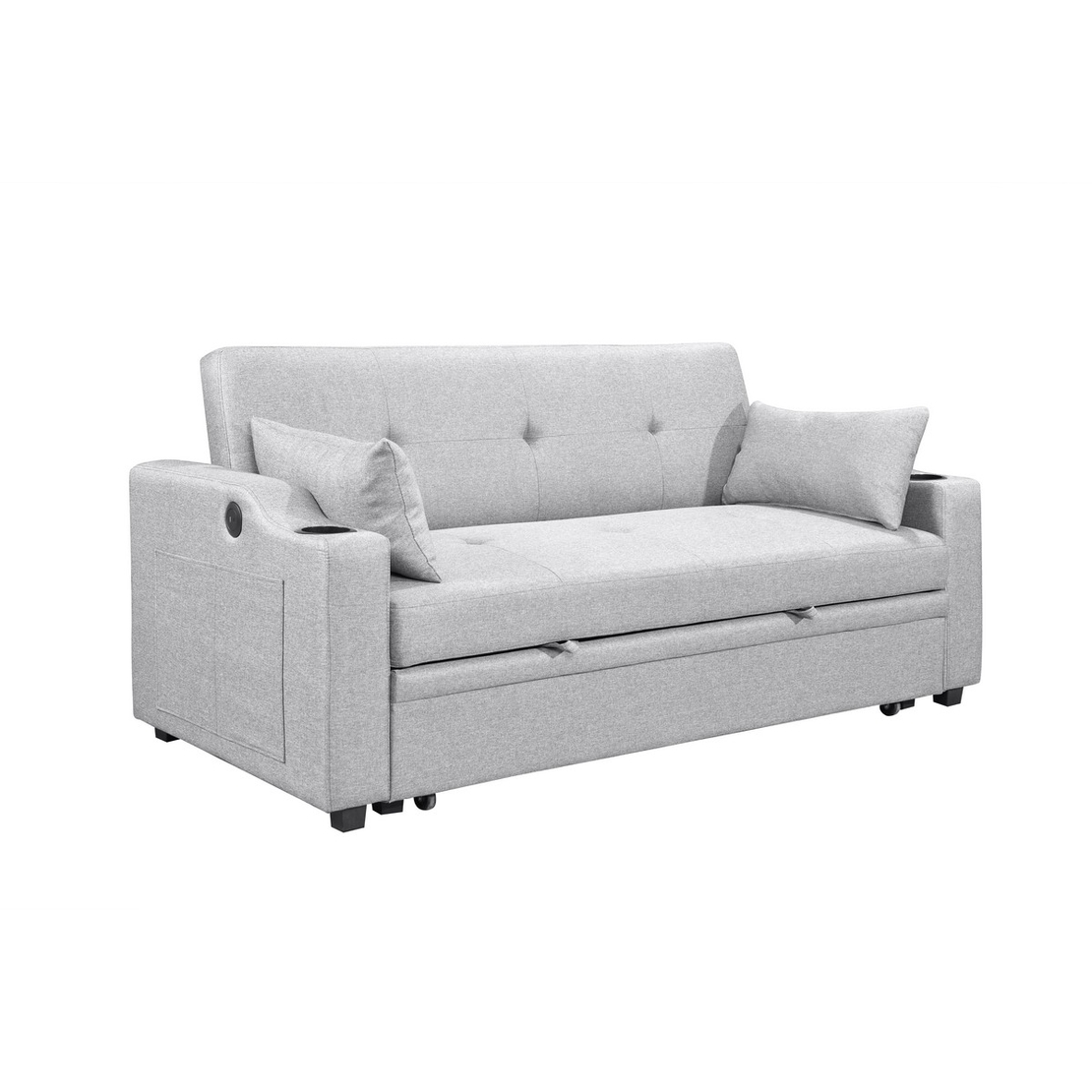 ספה דו-מושבית נפתחת למיטה זוגית דגם פצ’רטי PACERTI אפור בהיר