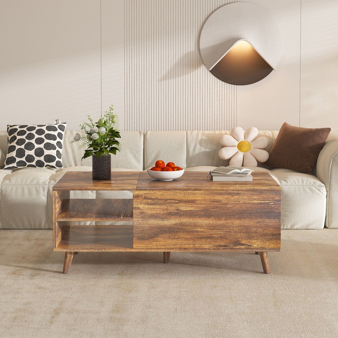 שולחן סלון נפתח בגוון אגוז דגם סוהו SOHO