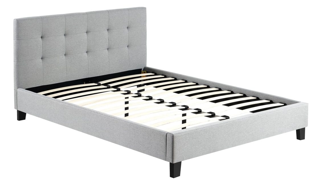 מיטה זוגית מרופדת למזרן 160×200 דגם פנטזי אפור