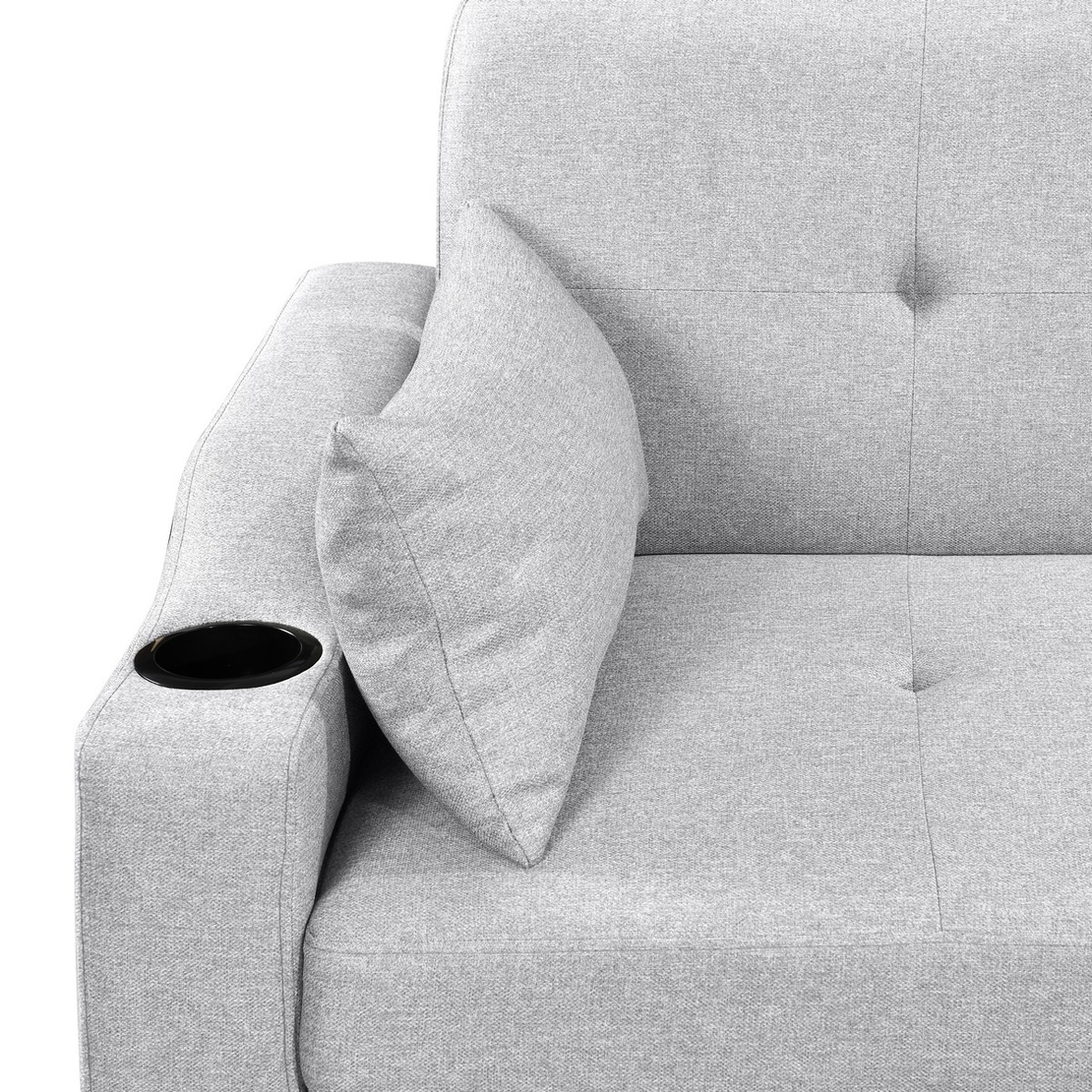 ספה דו-מושבית נפתחת למיטה זוגית דגם פצ’רטי PACERTI אפור בהיר