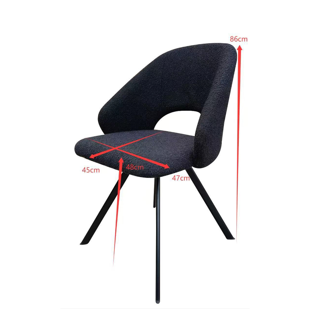 כיסא פינת אוכל איכותי מבד בוקלה רחיץ ודוחה כתמים דגם פרינס קרם