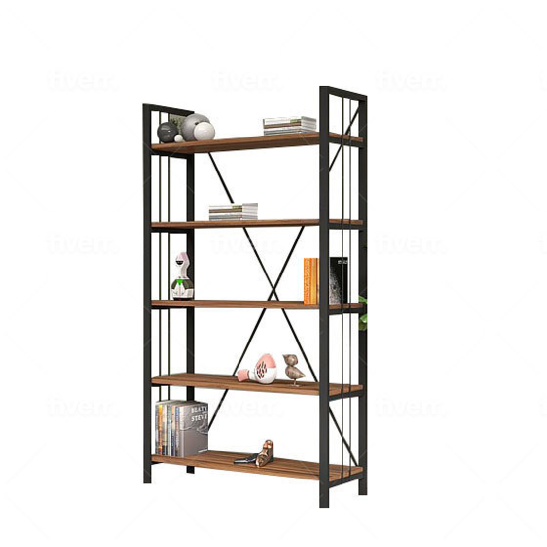 ספרייה קלאסית ברוחב 70 דגם אפטליה חום WALNUT