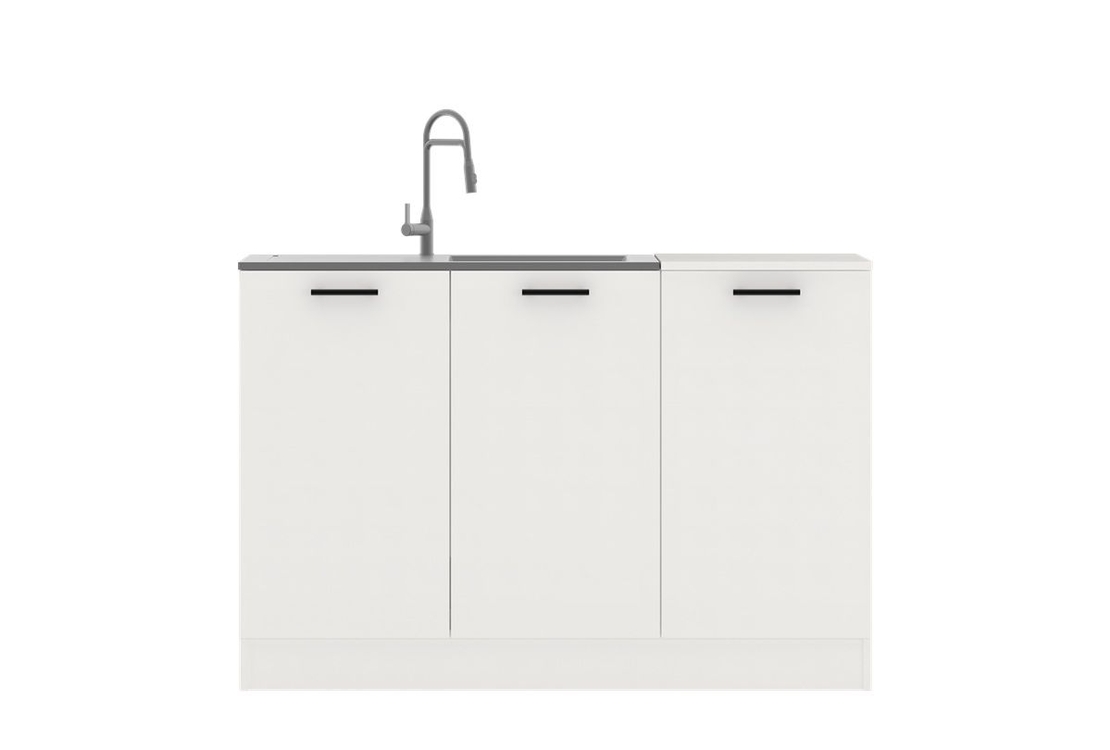 ארון מטבח מודרני ברוחב 1.2 כולל כיור נירוסטה דגם שירה