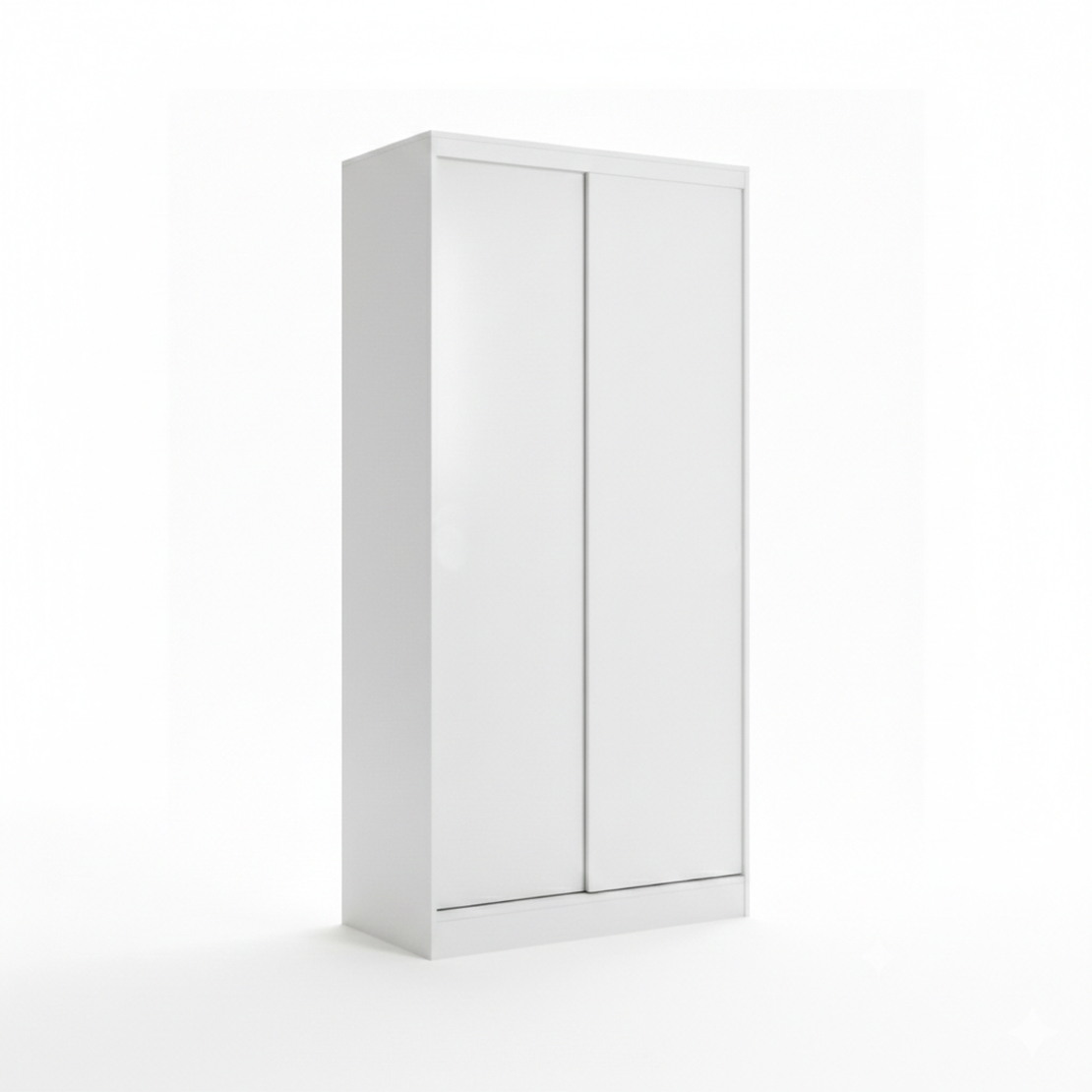 ארון הזזה 2 דלתות 100×220 דגם מיאמי Miami לבן | מבית WOODY