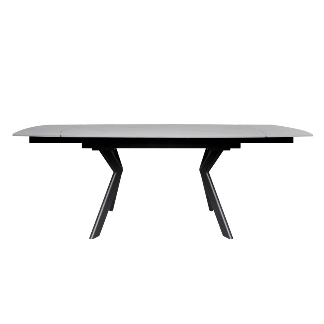 שולחן אוכל אבן קרמית נפתח דגם גפן 140 לבן