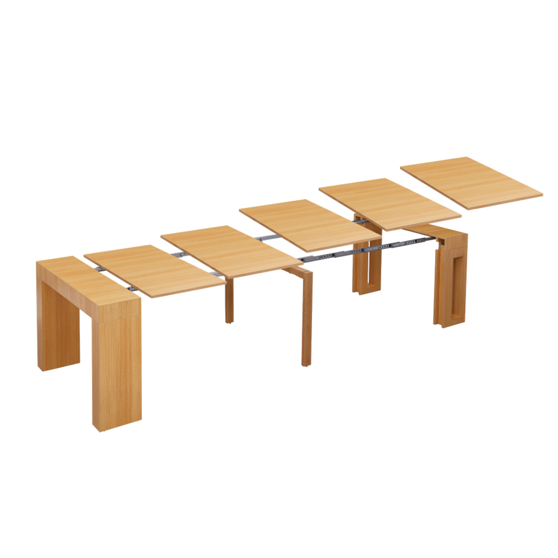 קונסולה נפתחת לפינת אוכל 3 מטר דגם הרמס Hermes עץ טבעי | מבית WOODY