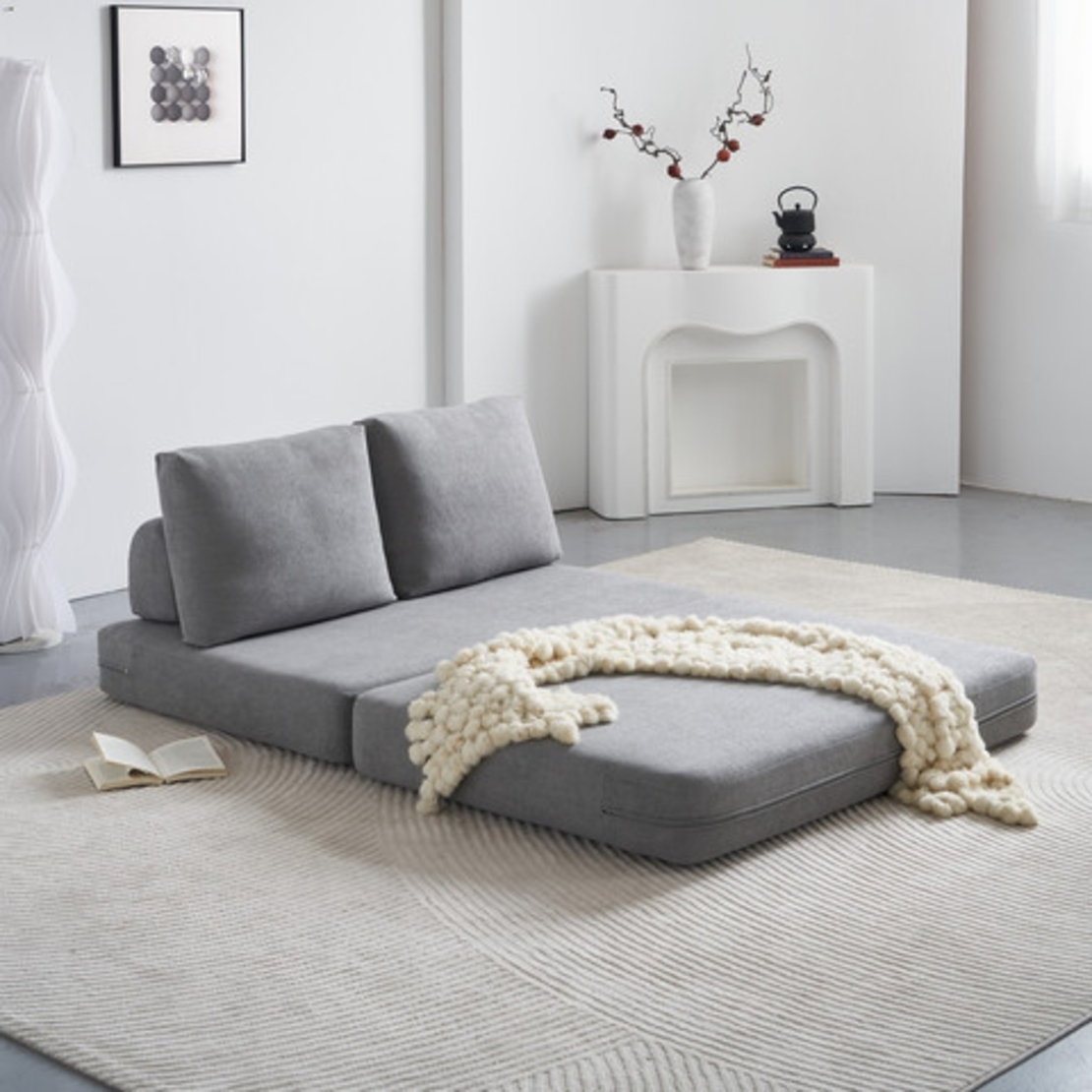 ספה דו-מושבית נפתחת למיטה זוגית דגם קסנדרה CASSANDRA אפור בהיר