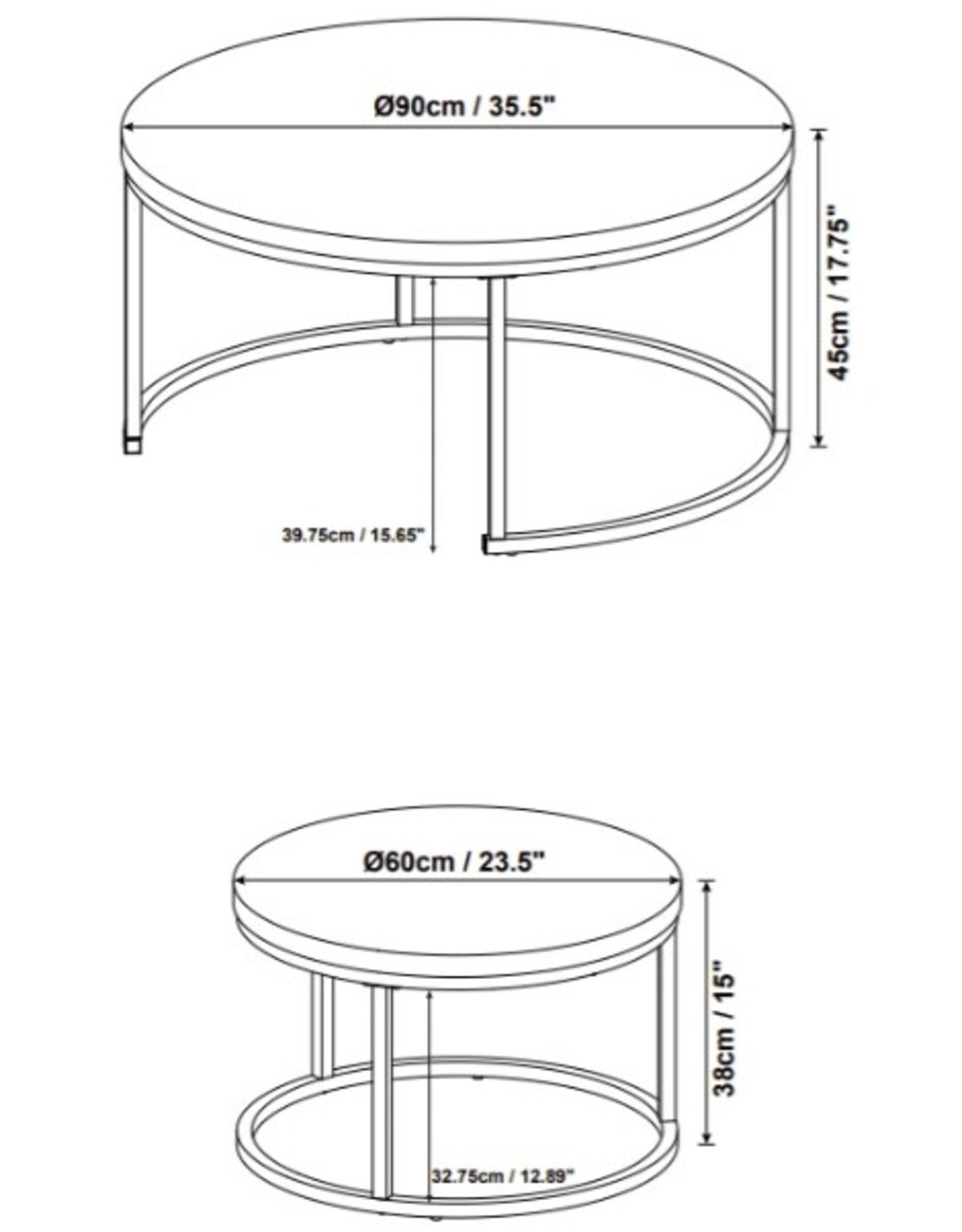 סט שולחנות קפה דגם מוניק