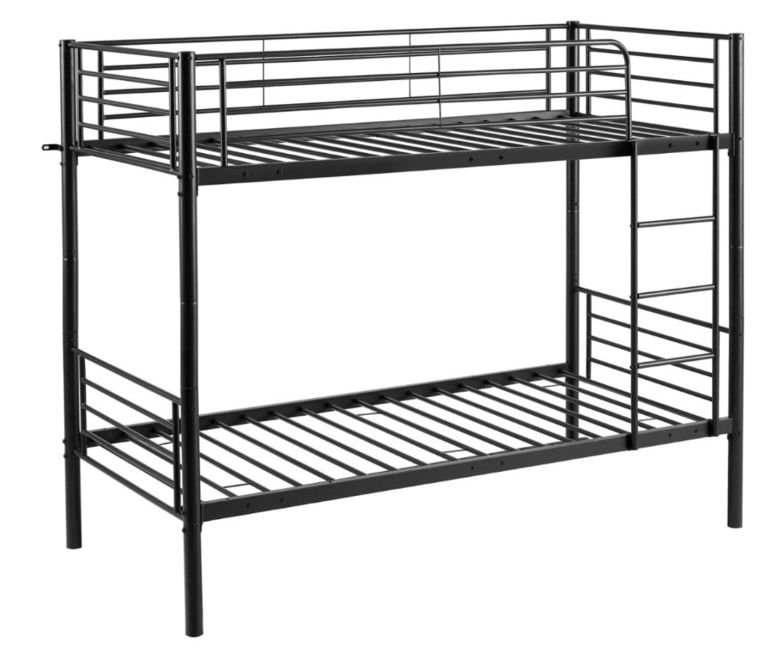 מיטת קומותיים ממתכת דגם דואט Duet שחור