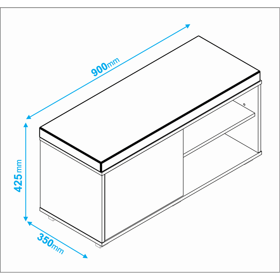 שידת נעליים עם מושב דגם רוזליה ROZALIA