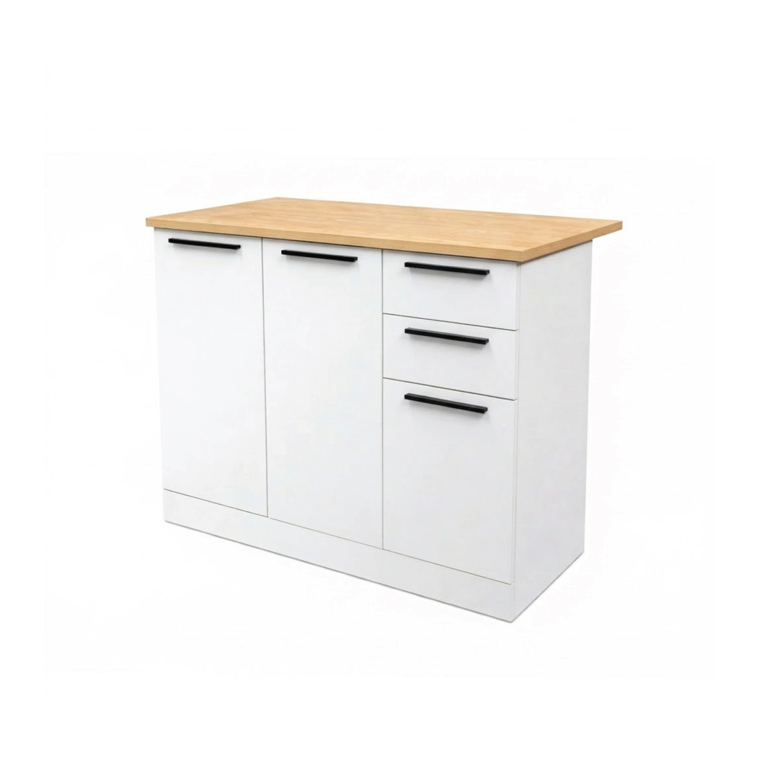 אי למטבח משולב שולחן בר דגם לורן Loren Duo לבן משולב עץ | מבית WOODY