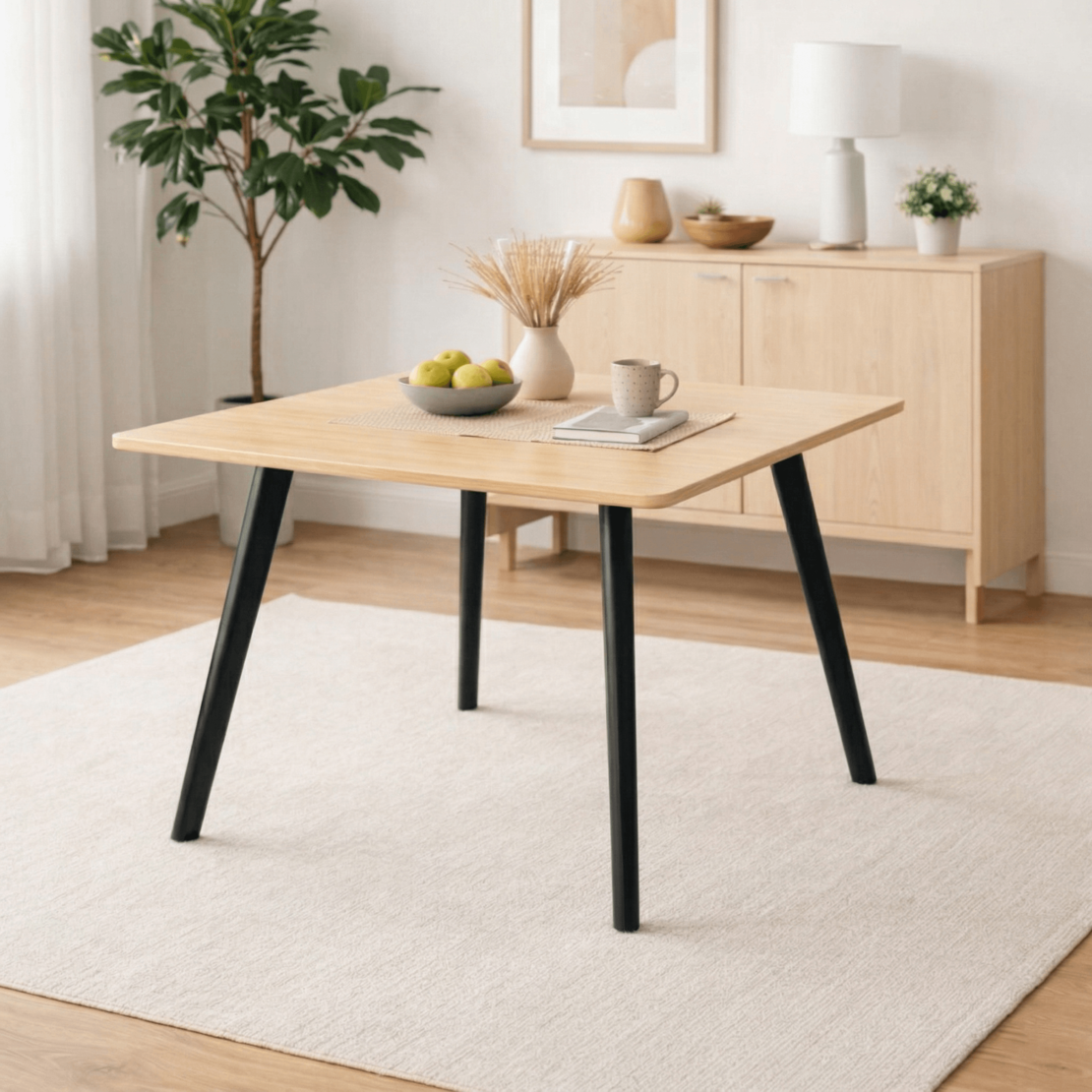 שולחן אוכל מרובע 80×80 דגם יונתן אלון