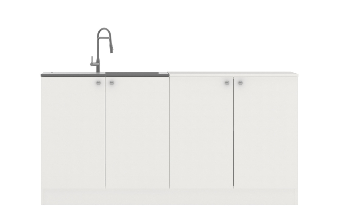 ארון מטבח מודרני ברוחב 1.6 כולל כיור נירוסטה דגם סיגלית