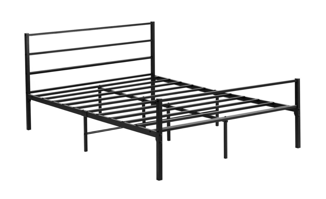 מיטה וחצי ממתכת למזרן 120×190 דגם נויה שחור