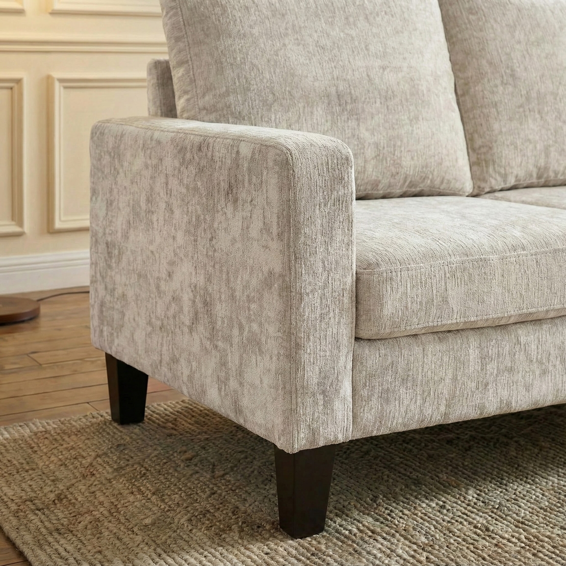 מערכת ישיבה פינתית קומפקטית ומודולארית דגם ספרינג קרם