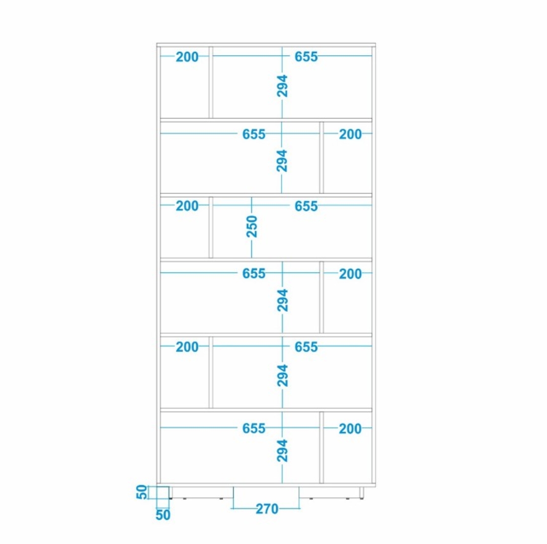 כוורת כוננית מדפים רוחב 90 דגם לופט LOFT שחור
