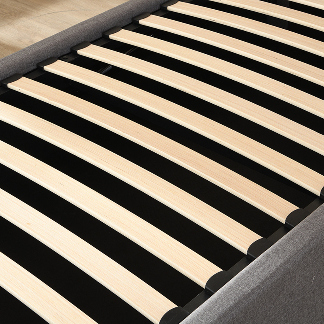 מיטת יחיד לילדים ונוער עם ארגז מצעים 90×190 דגם סרה SERRA אפור