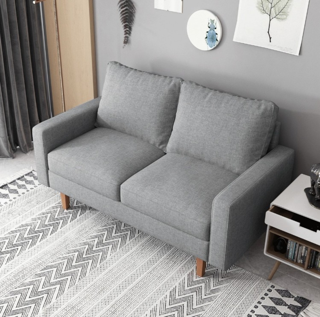 ספה דו-מושבית מעוצבת דגם לרה LARA אפור בהיר