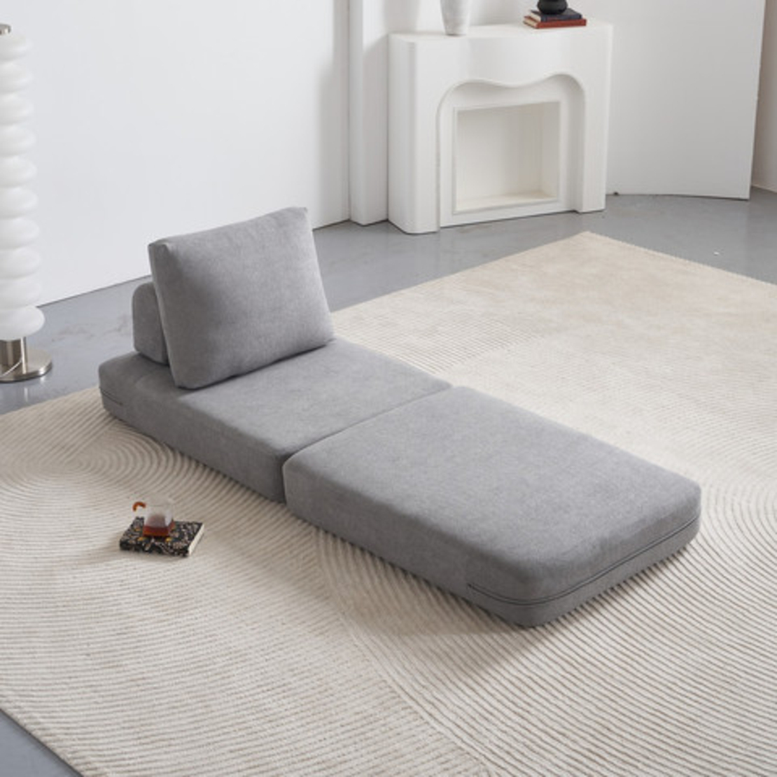 כורסא נפתחת למיטת יחיד דגם אתנה ATENA אפור בהיר