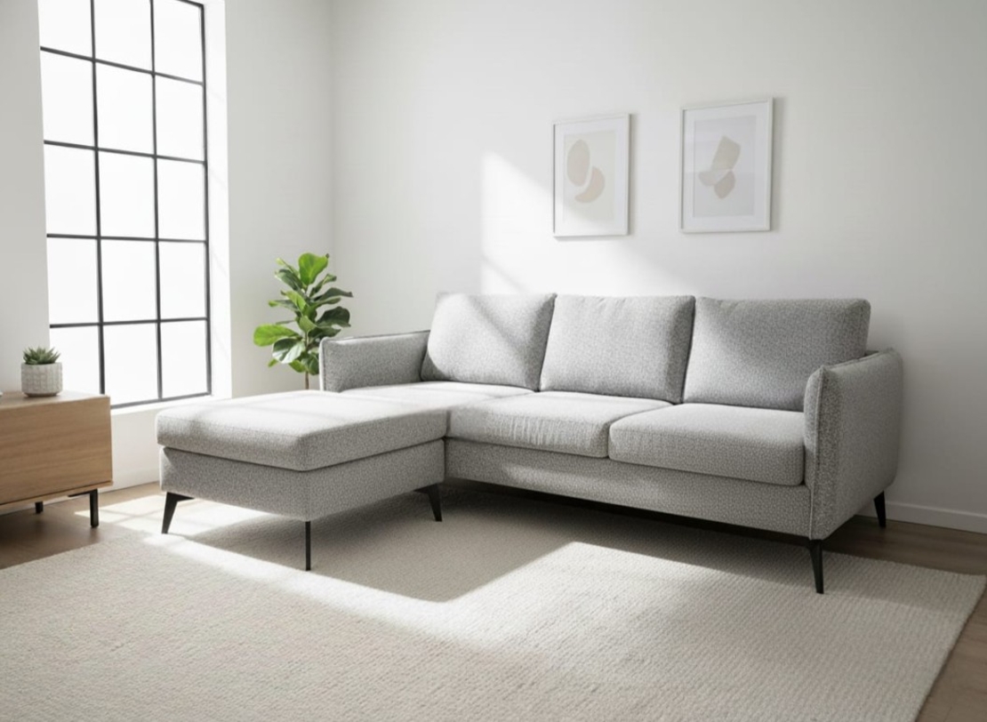 ספה כולל הדום דגם ניר אפור