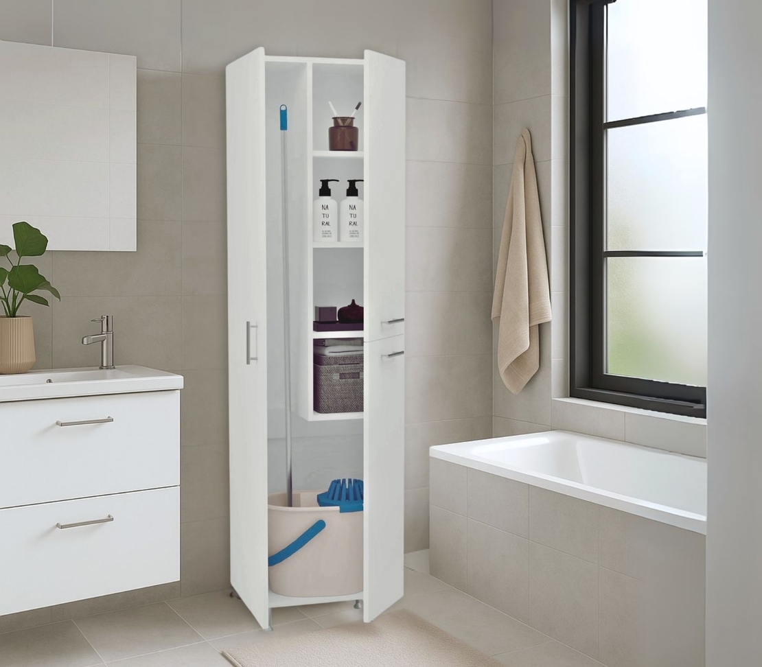 ארון שרות עם מקום אחסון למגב/מטאטא ודלי דגם אביעד AVIAD