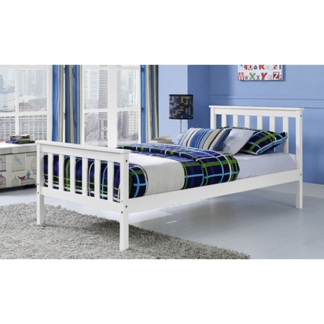 מיטת יחיד לילדים ונוער מעץ מלא 90×190 דגם פרוספר PROSPER