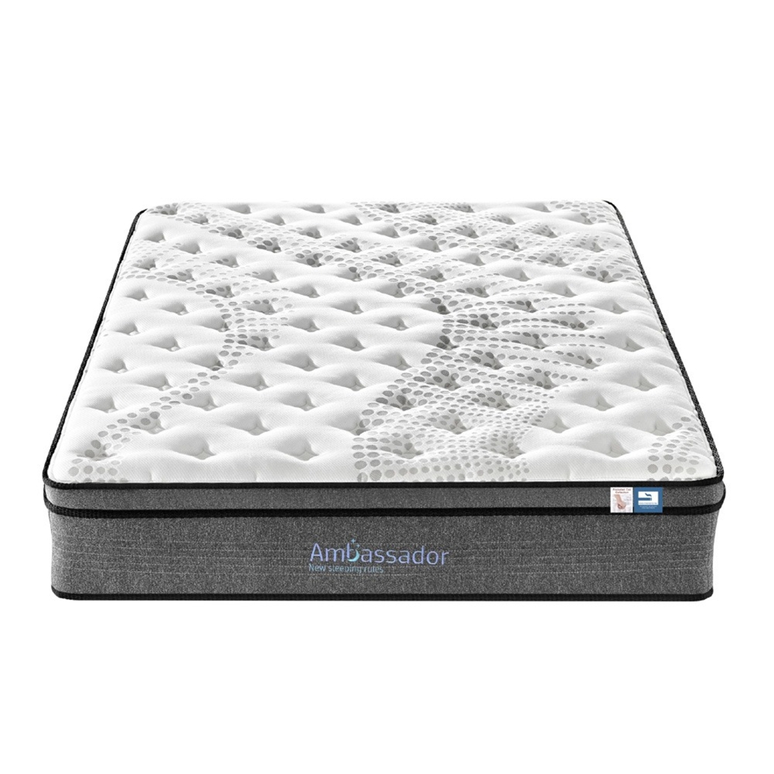 מזרן קפיצים מבודדים למיטה זוגית עם שכבת ויסקו ג'ל AMBASSADOR דגם פרו-ויסקו