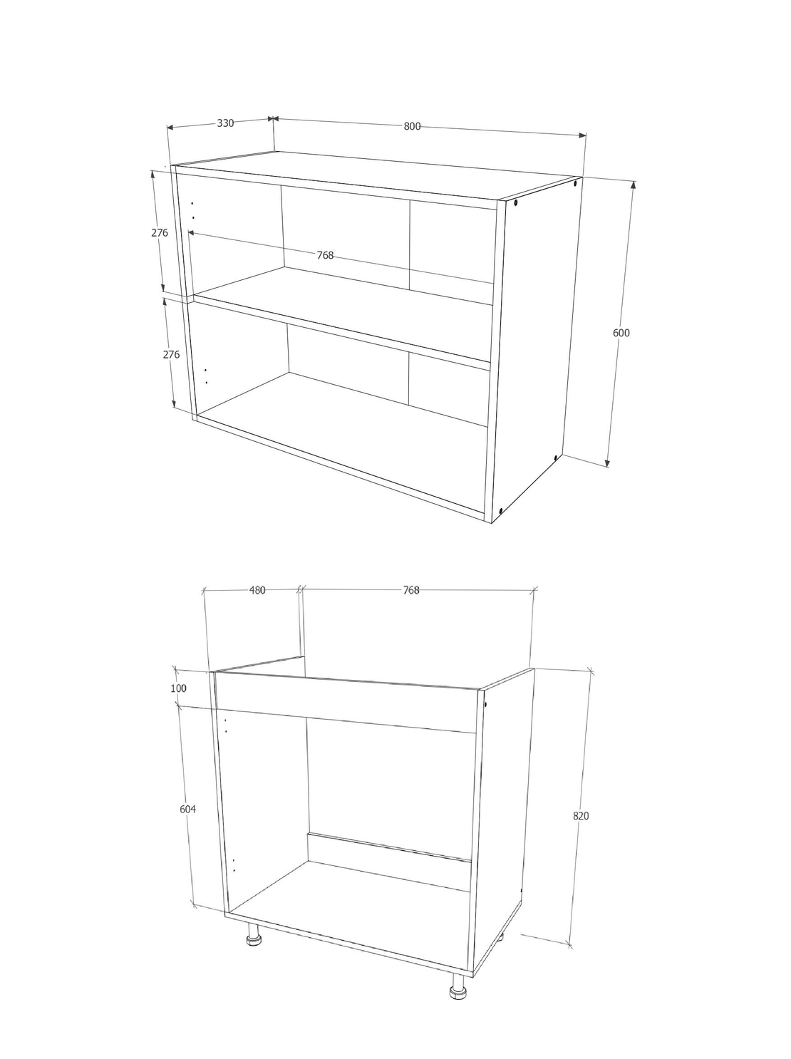 ארונות מטבח מודרני ברוחב 80 כולל כיור נירוסטה דגם מליבו Malibu אלון