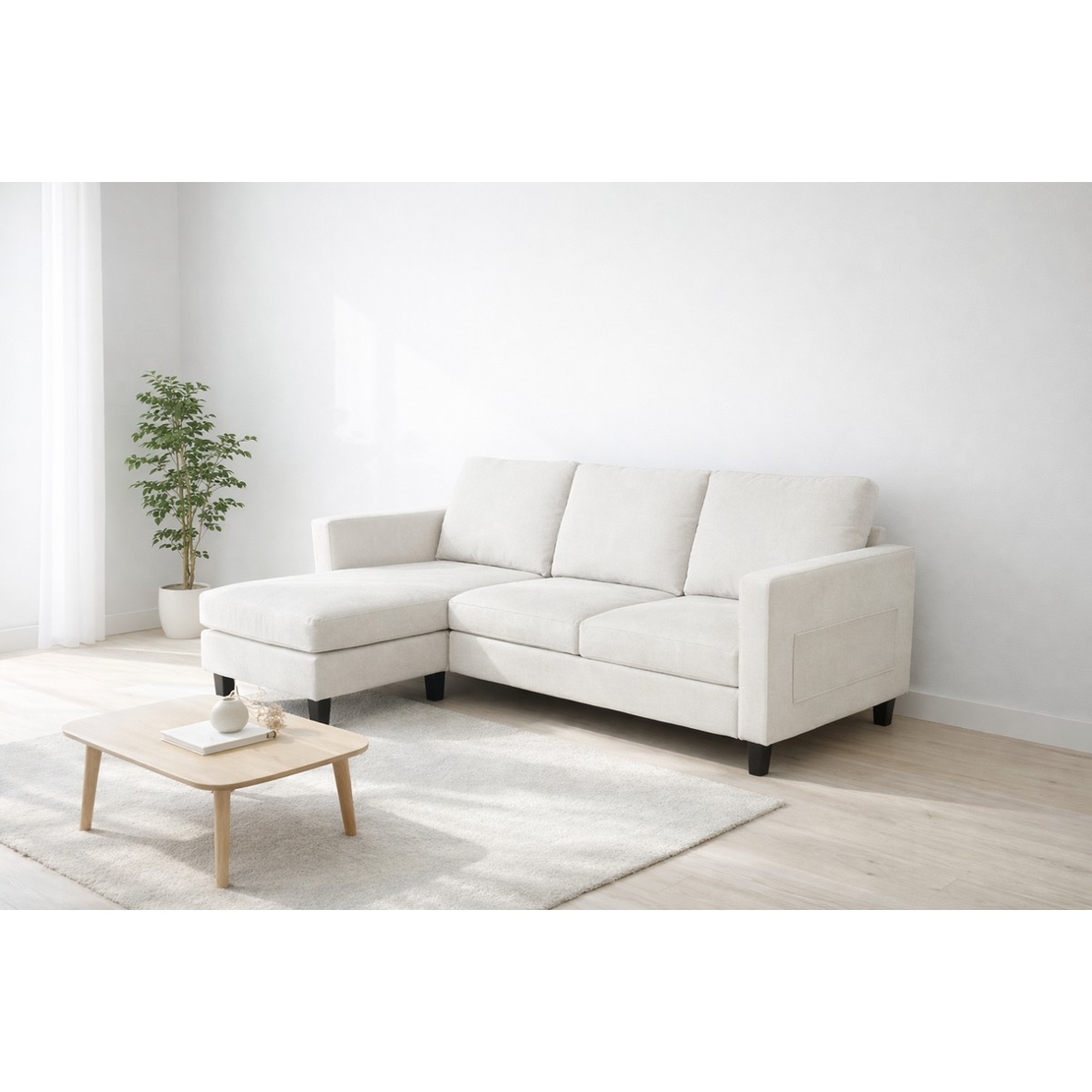 סלון פינתי מודולרי קומפקטי דגם פימס PIMS בז'