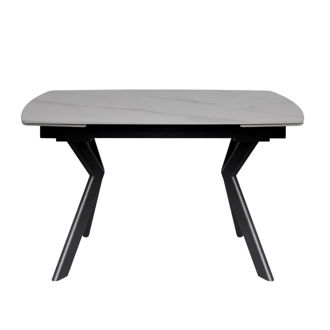 שולחן אוכל אבן קרמית נפתח דגם גפן 120 לבן