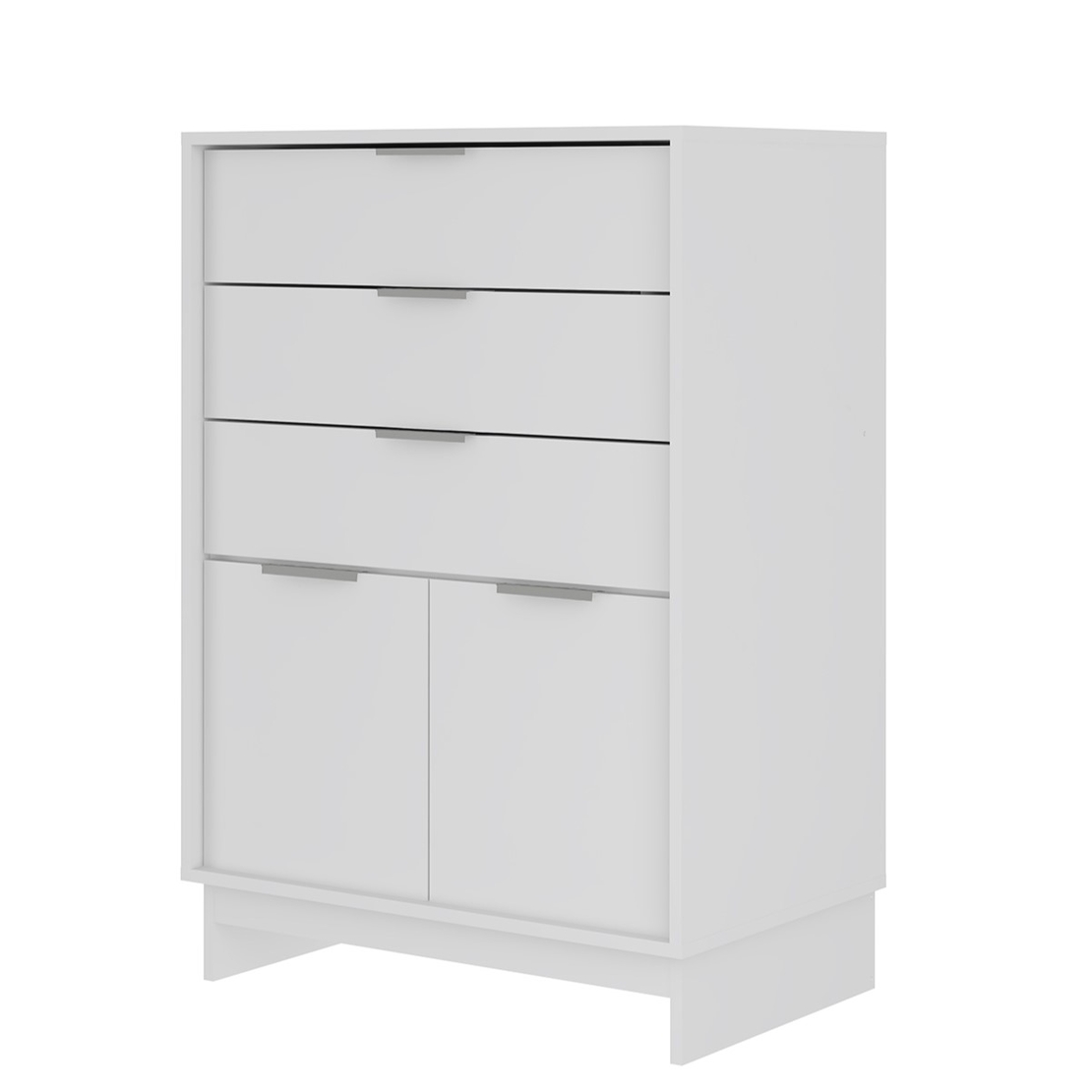 שידת אחסון עם 3 מגירות ו2 דלתות דגם אופל OPAL לבן