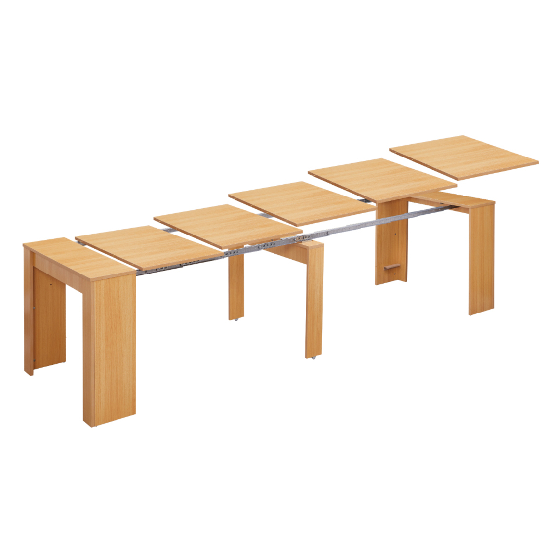 קונסולה נפתחת לפינת אוכל 3 מטר דגם זאוס Zeus עץ טבעי | מבית WOODY