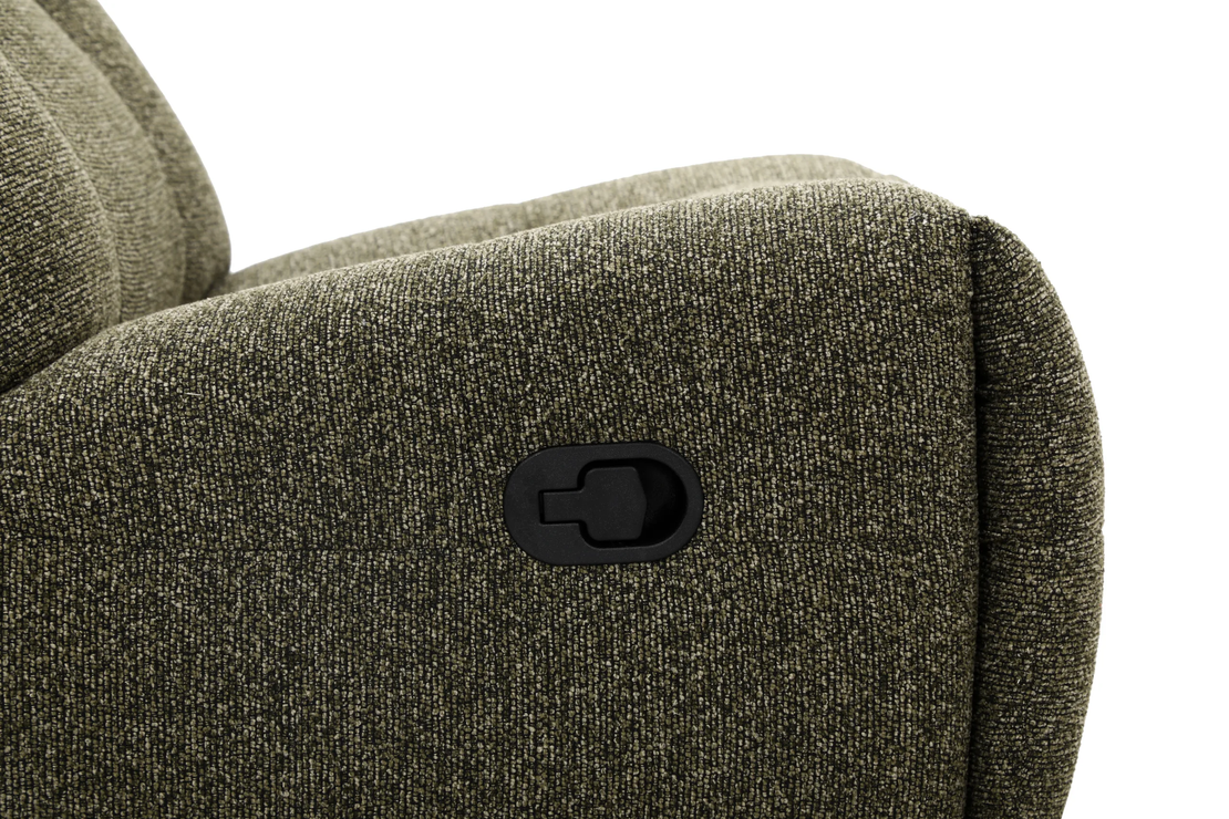 כורסת טלוויזיה מסתובבת עם מנגנון נדנוד והדום נשלף דגם ליאור ירוק