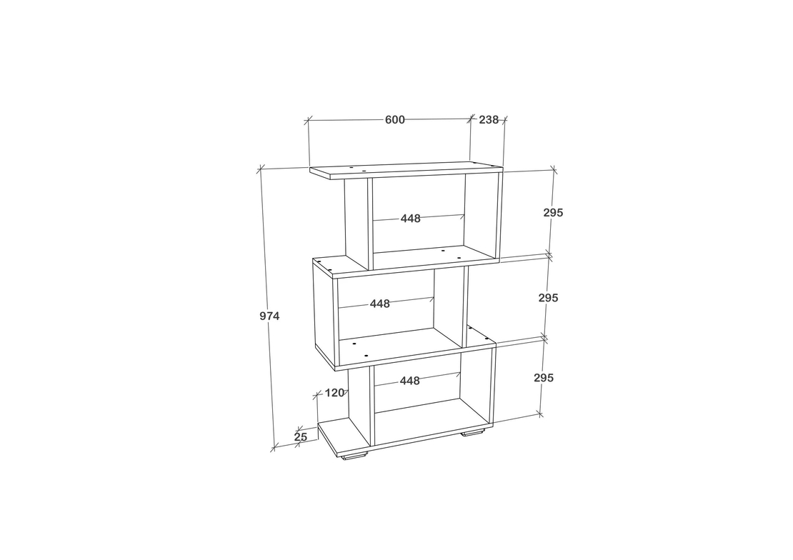 שידה כוורת זיגזג דגם גליל GALIL לבן