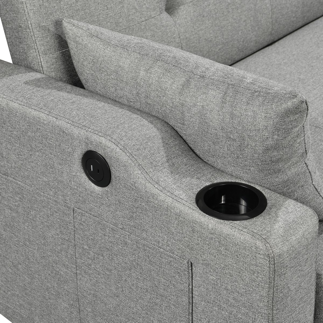 ספה דו-מושבית נפתחת למיטה זוגית דגם פצ’רטי PACERTI אפור