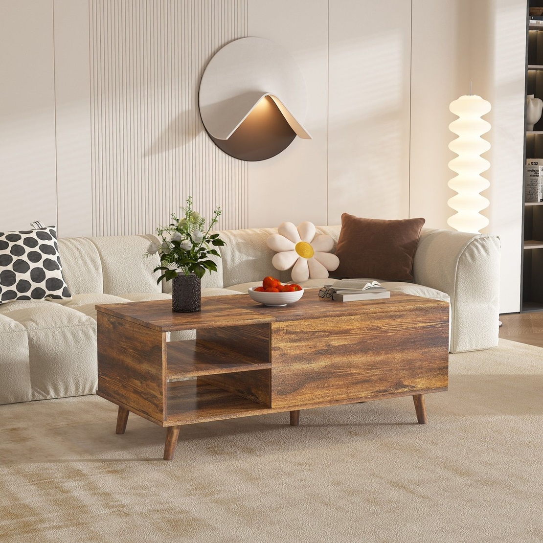 שולחן סלון נפתח בגוון אגוז דגם סוהו SOHO