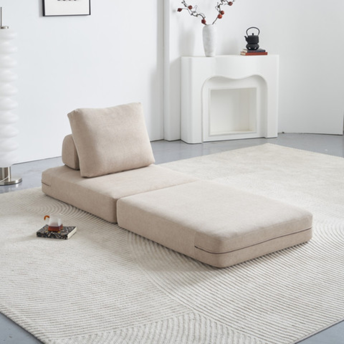 כורסא נפתחת למיטת יחיד דגם אתנה ATENA חום בהיר (בז')