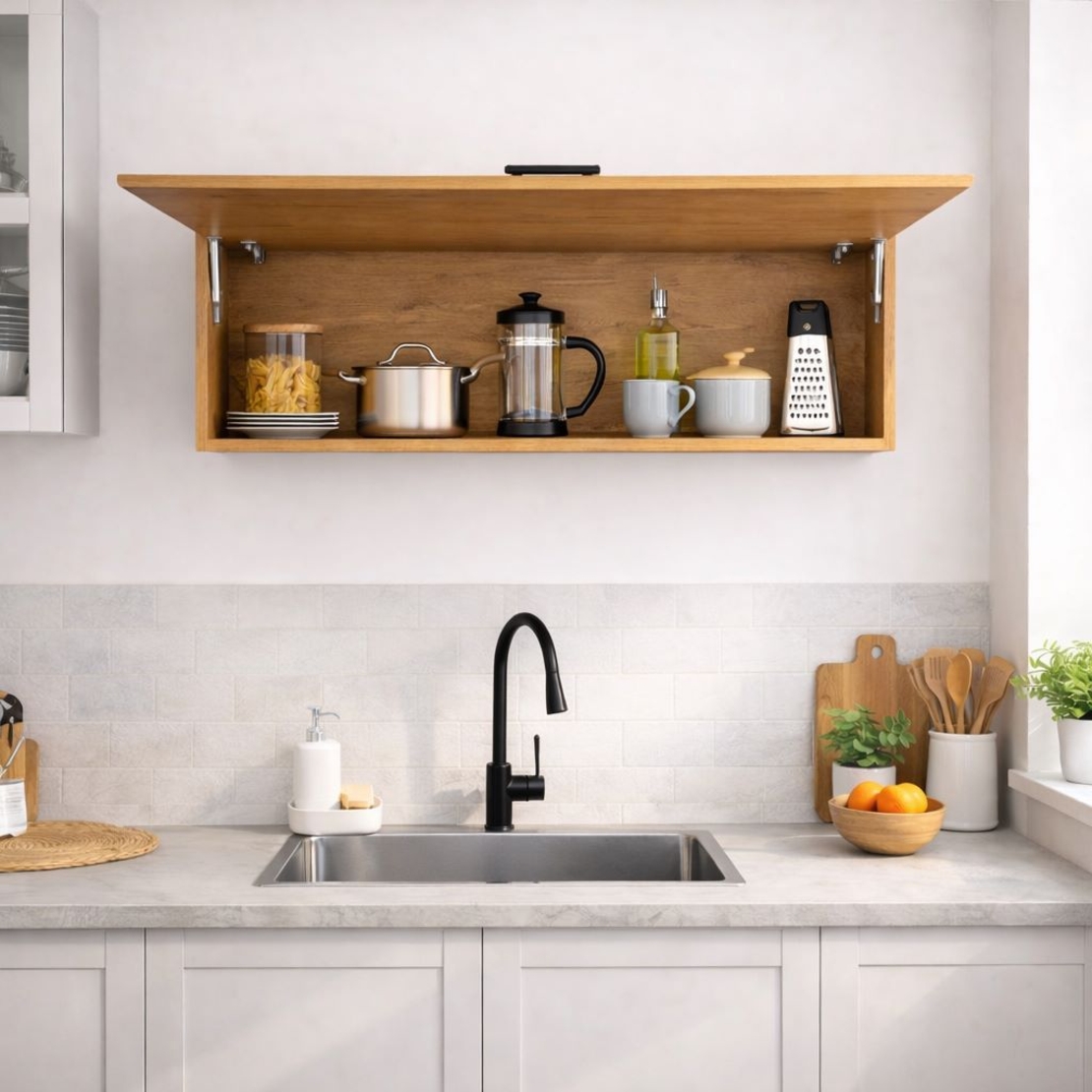 ארון שרות עליון למטבח קלאפה ברוחב 90 דגם רומי אלון