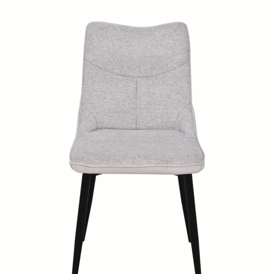 זוג כיסאות מעוצבים לפינת אוכל מרופדים בד רחיץ דגם דקל קפוצינו קרם