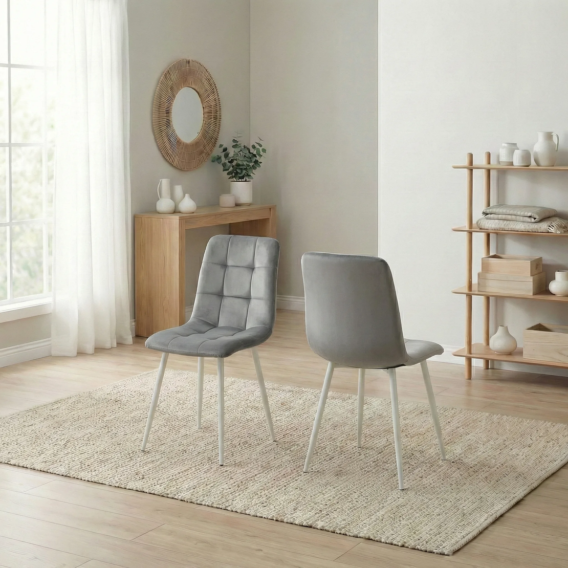 פינת אוכל נפתחת כולל ו-4 כסאות מרופדים דגם אריאל-גלית