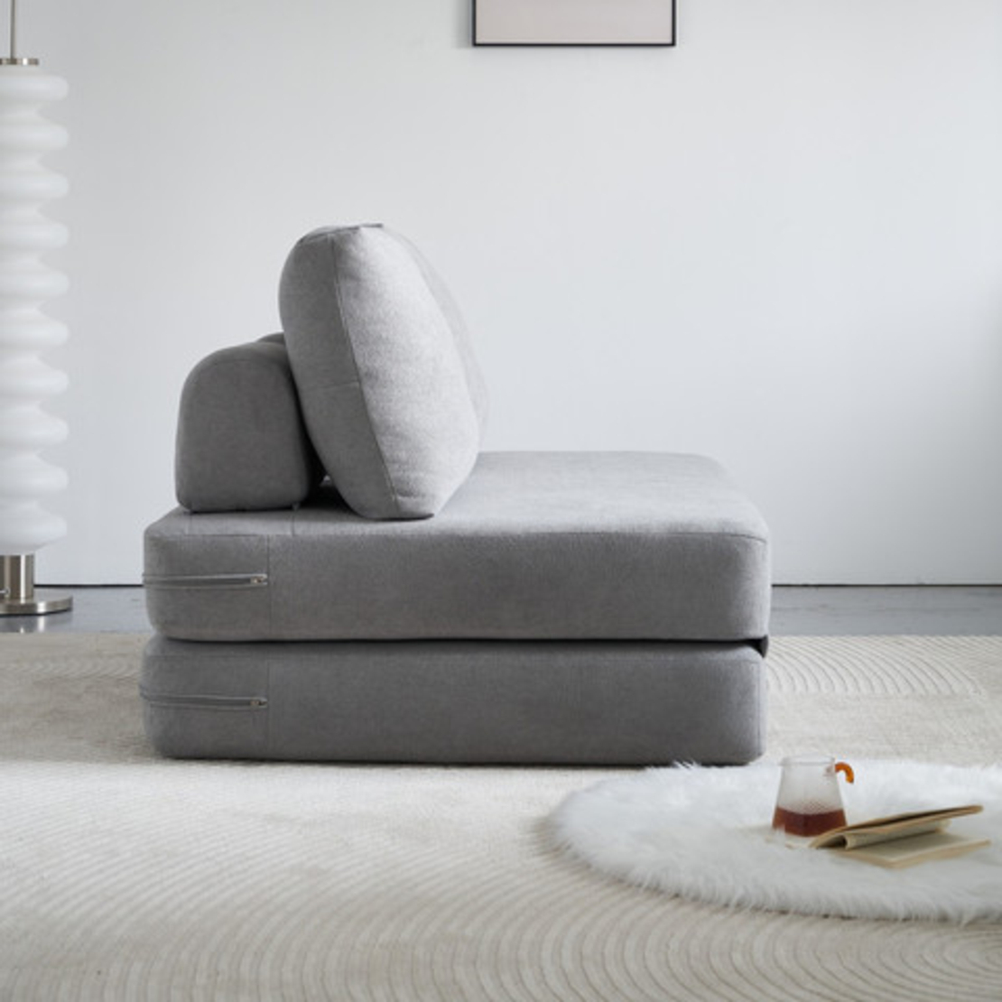 ספה דו-מושבית נפתחת למיטה זוגית דגם קסנדרה CASSANDRA אפור בהיר