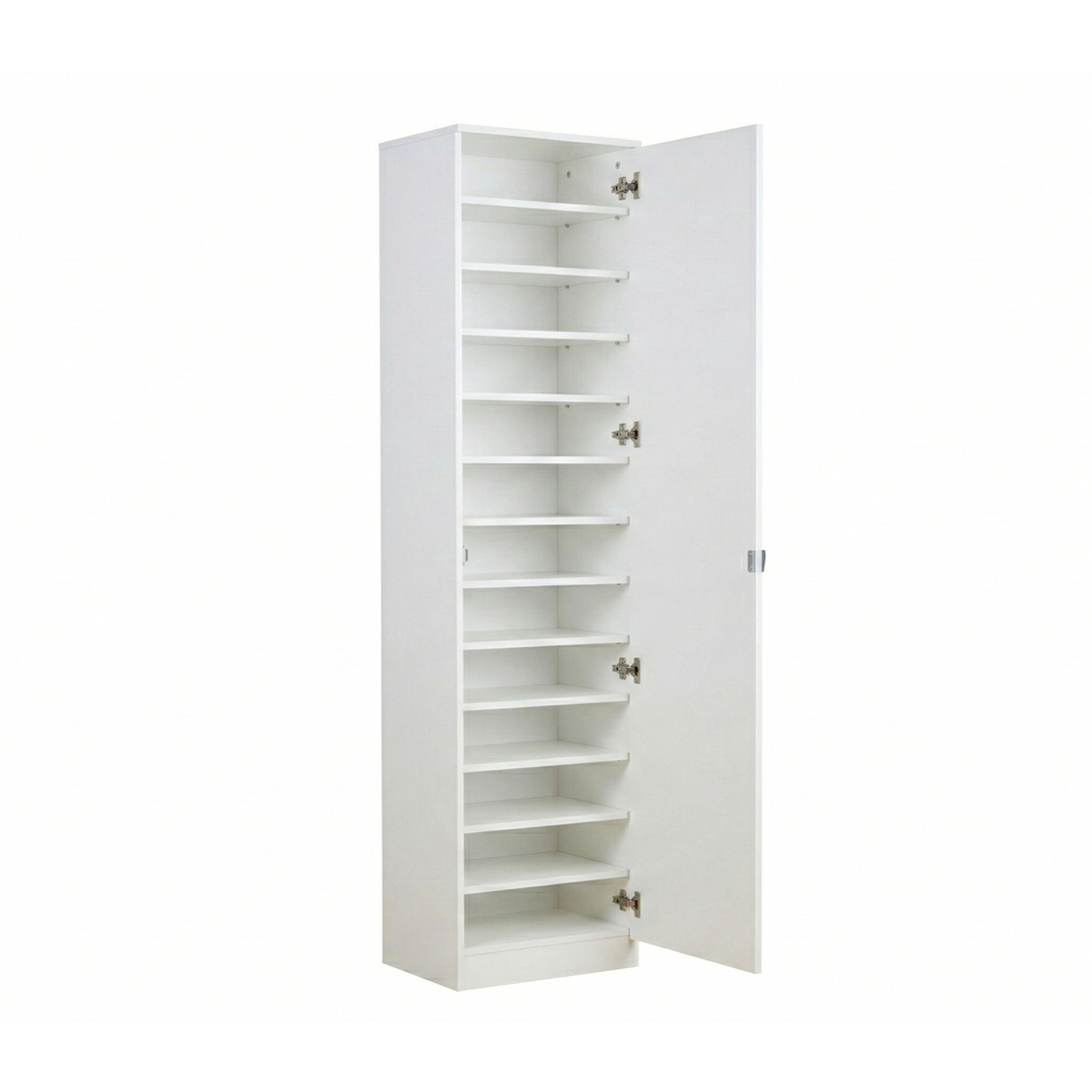 ארון נעליים 13 תאים מעוצב 45×200 עם מראה דגם ריו Rio לבן | מבית WOODY