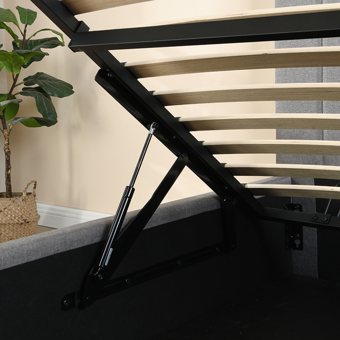 מיטת יחיד לילדים ונוער עם ארגז מצעים 90×190 דגם סרה SERRA אפור