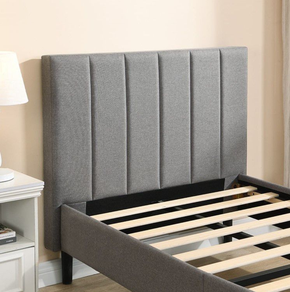 מיטה רוחב וחצי מרופדת 120*190 דגם מרטה MARTA אפור